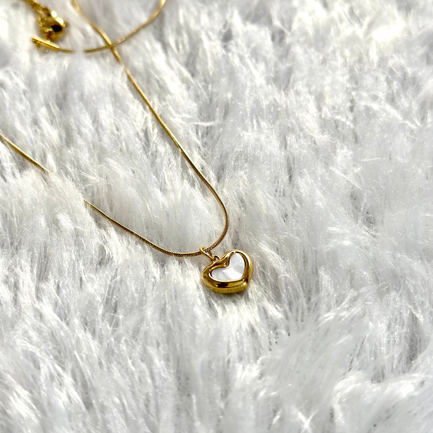 White Hearts Necklace