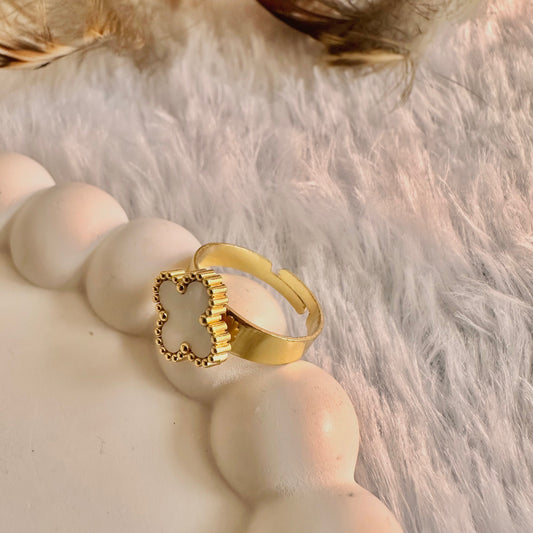 White Clover Ring (One Size, Adjustable)