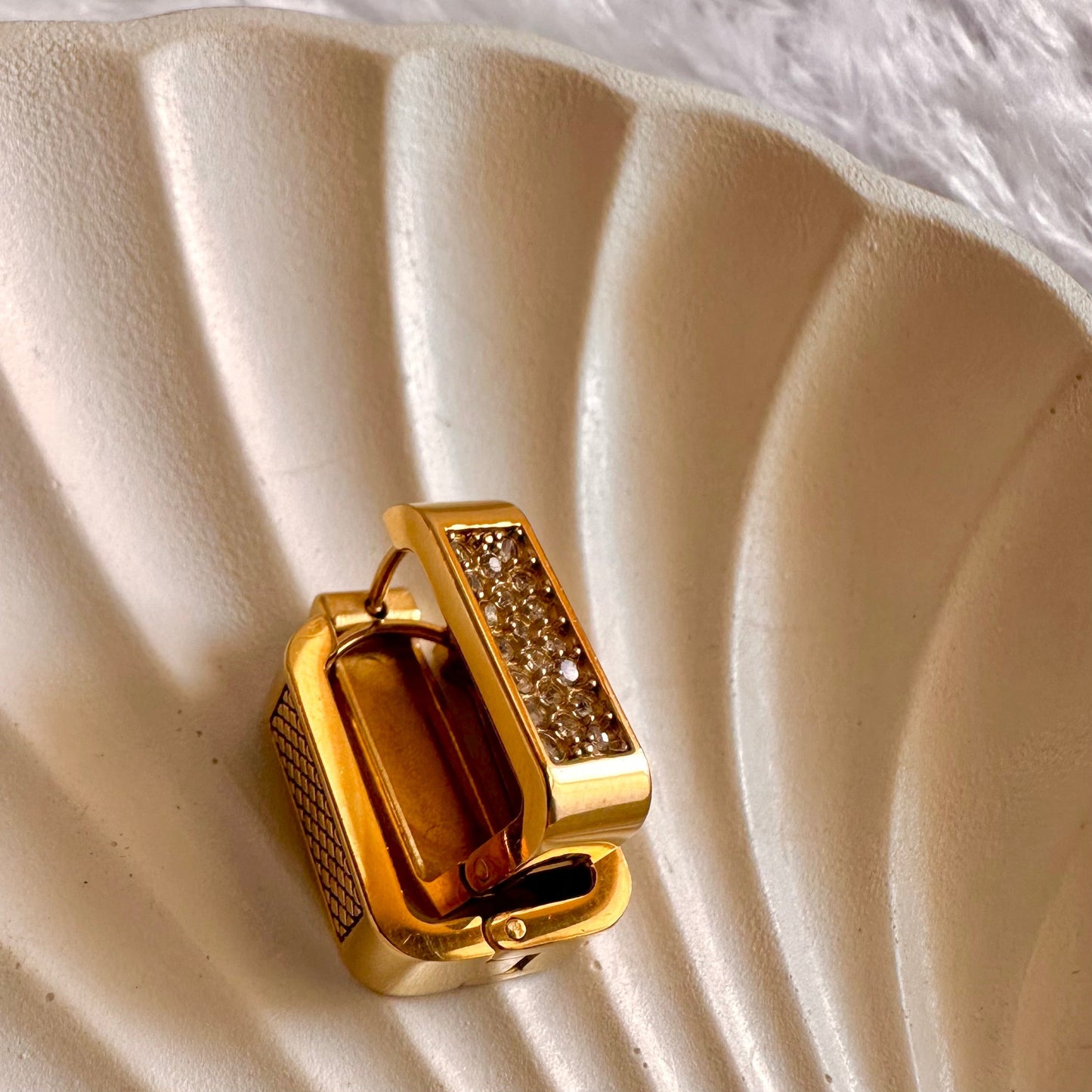 Zirconia Rectangular Hoops