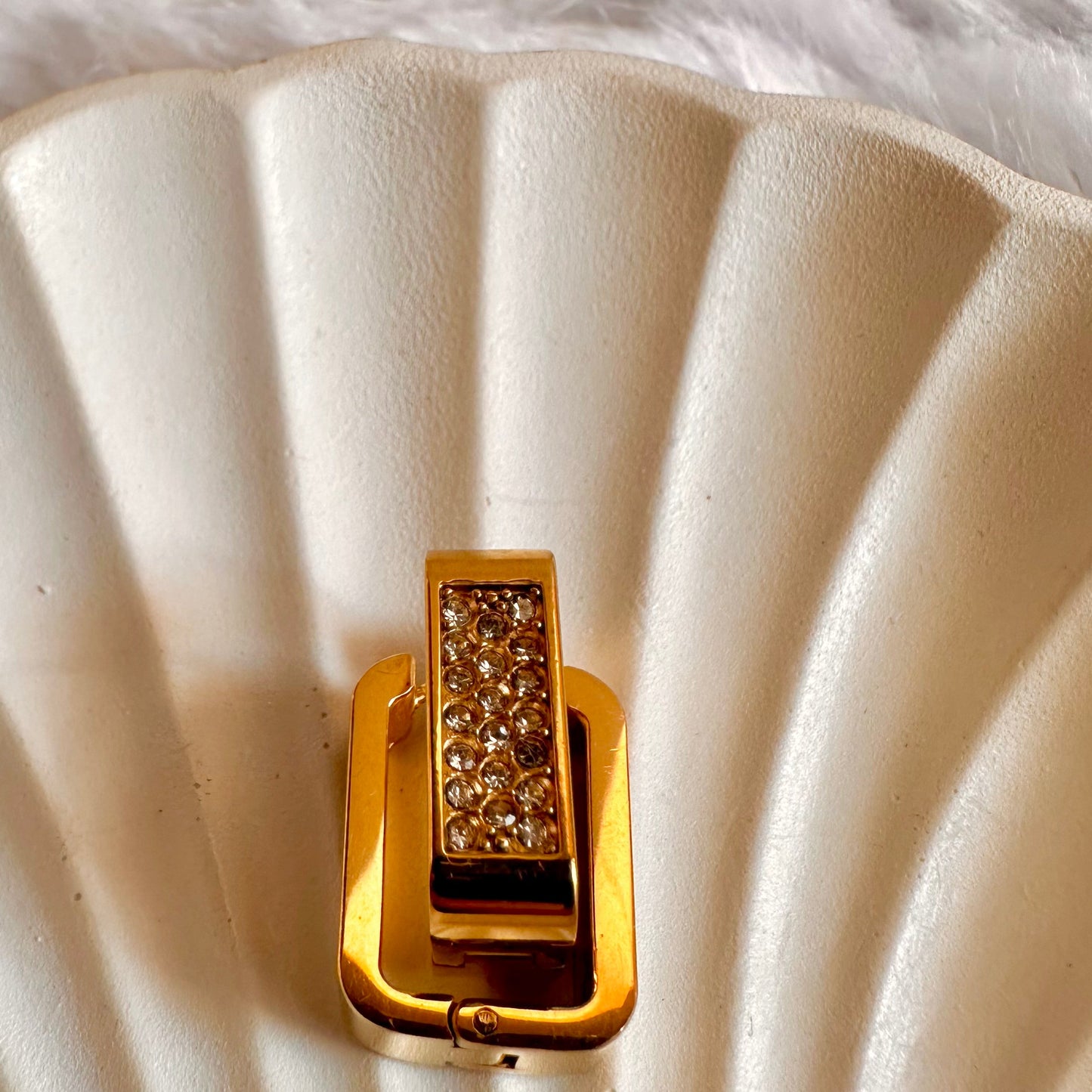 Zirconia Rectangular Hoops