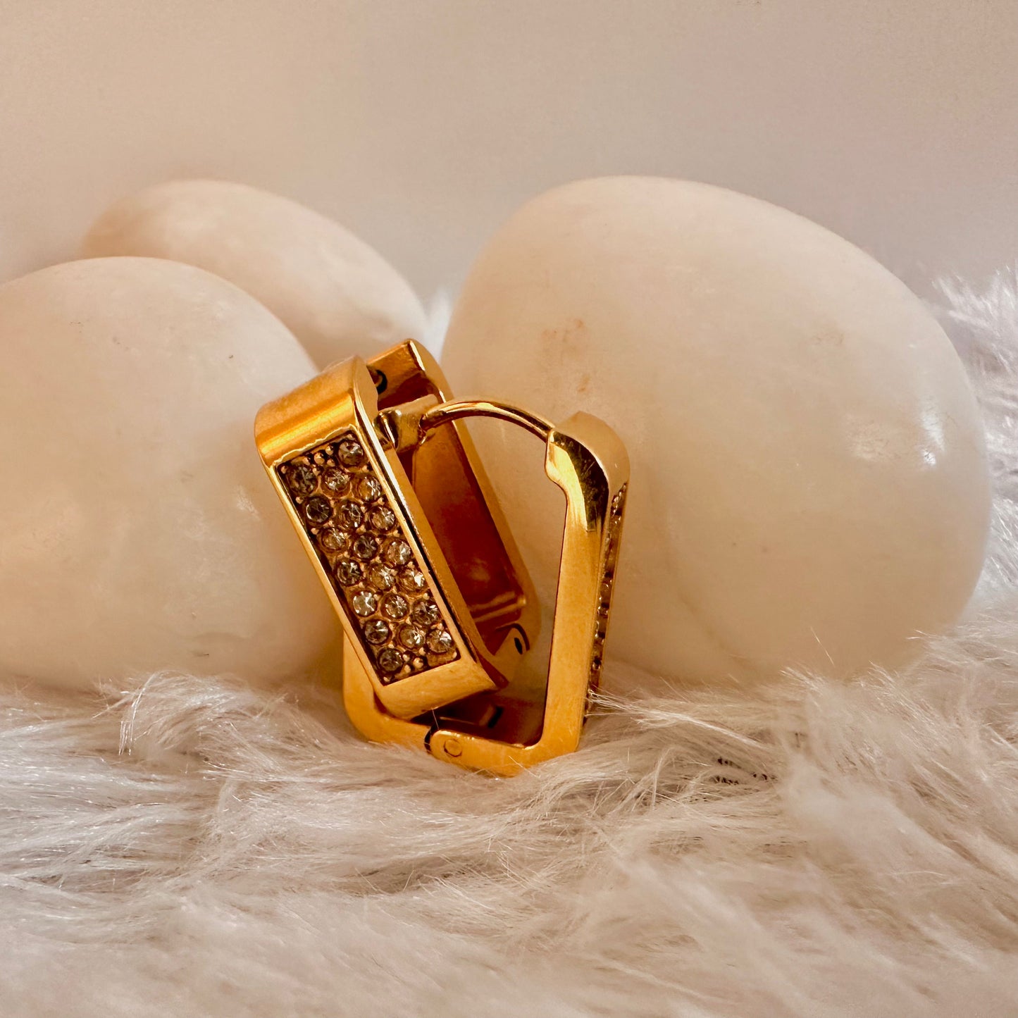 Zirconia Rectangular Hoops