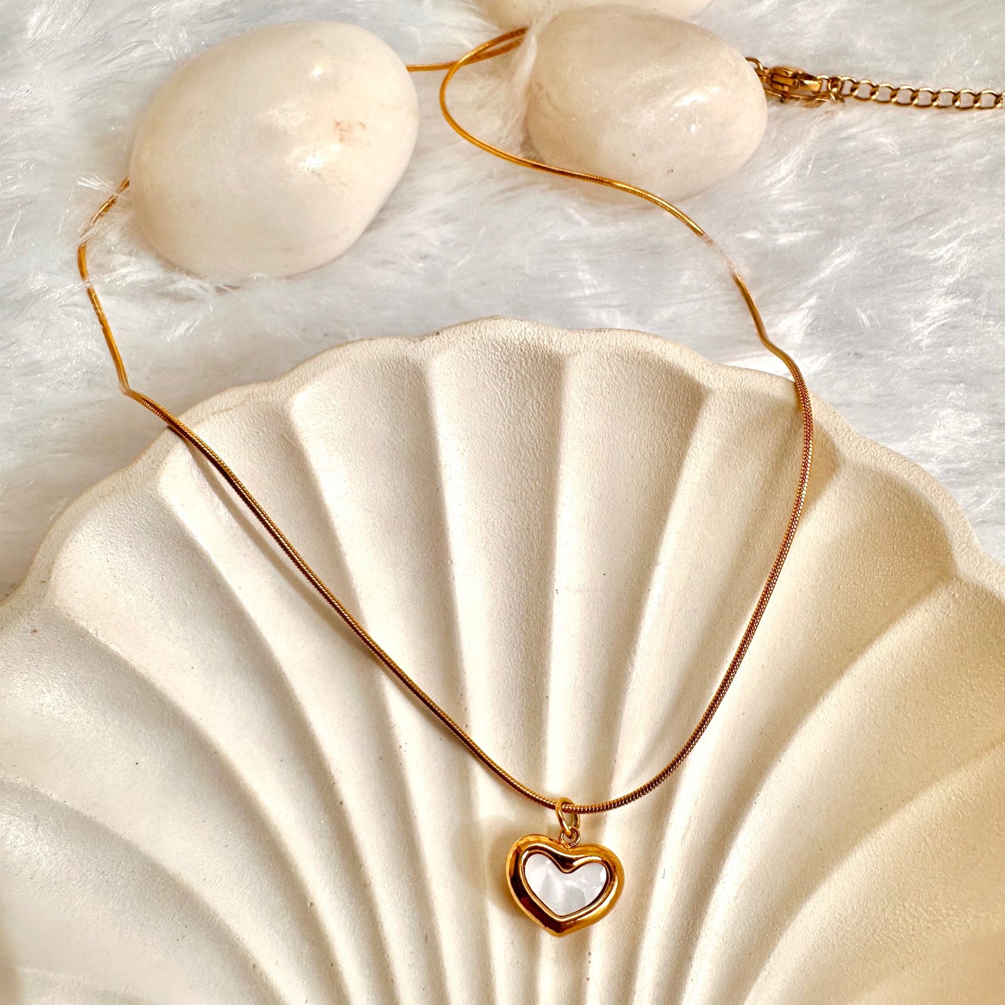 White Hearts Necklace